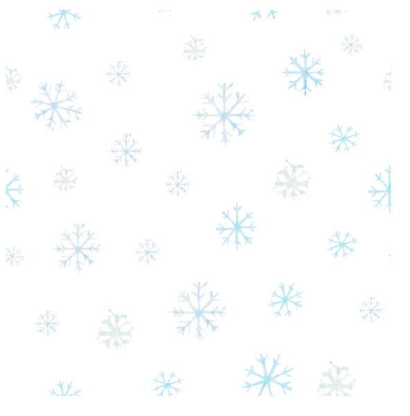 Безшовний візерунок з падаючими сніжинками — стоковий вектор
