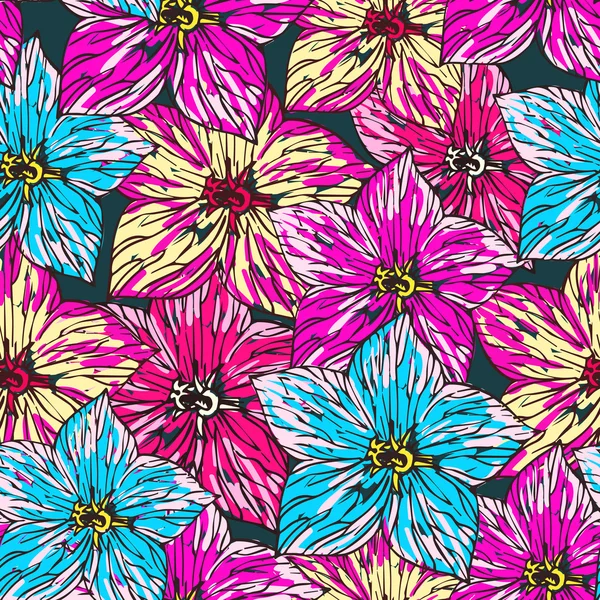 Seamless pattern with flowers — Stock Vector