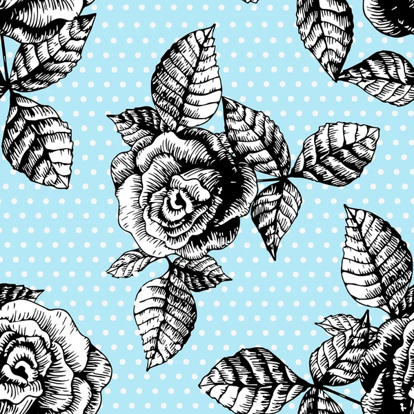 Modèle sans couture avec des fleurs — Image vectorielle