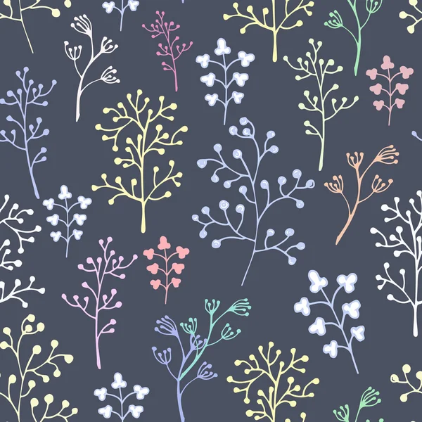 Naadloze vintage patroon met bloemen — Stockvector