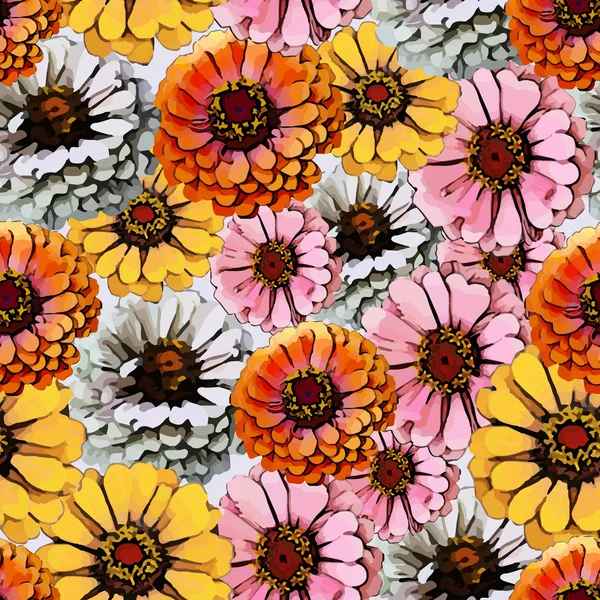 Patrón de flores de colores sin costuras — Archivo Imágenes Vectoriales