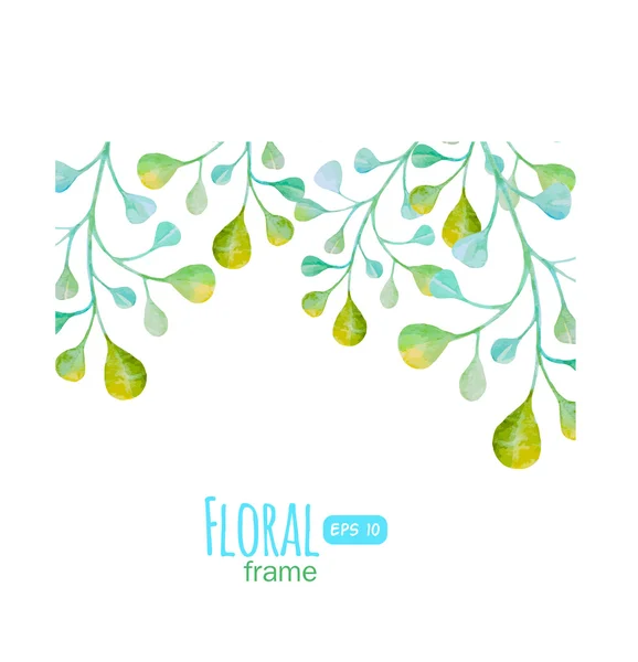 Frame with watercolor flowers — Stock Vector