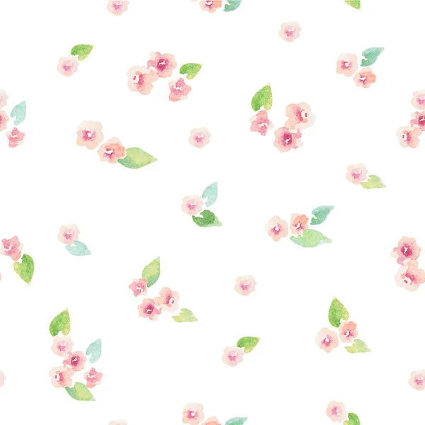 수채화 꽃 패턴 — 스톡 벡터
