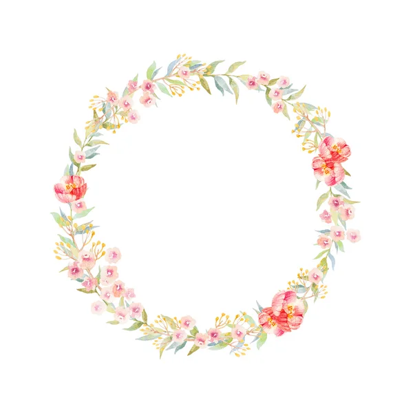  Suluboya çiçek çelenk el çekilmiş