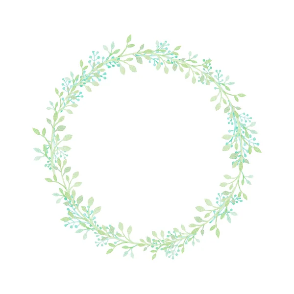 Hand drawn watercolor flower wreath — Stock Photo, Image