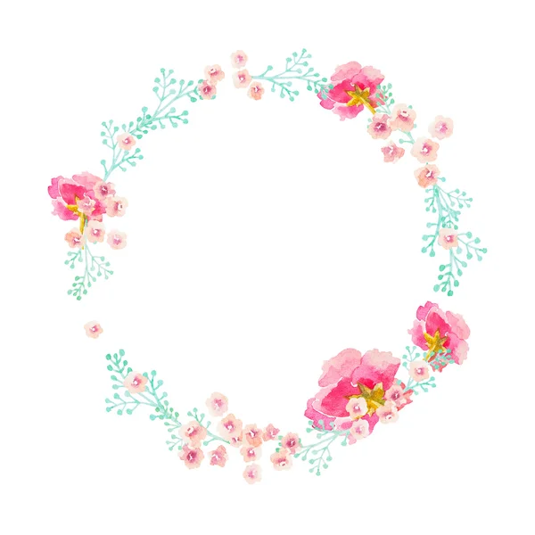  Suluboya çiçek çelenk el çekilmiş