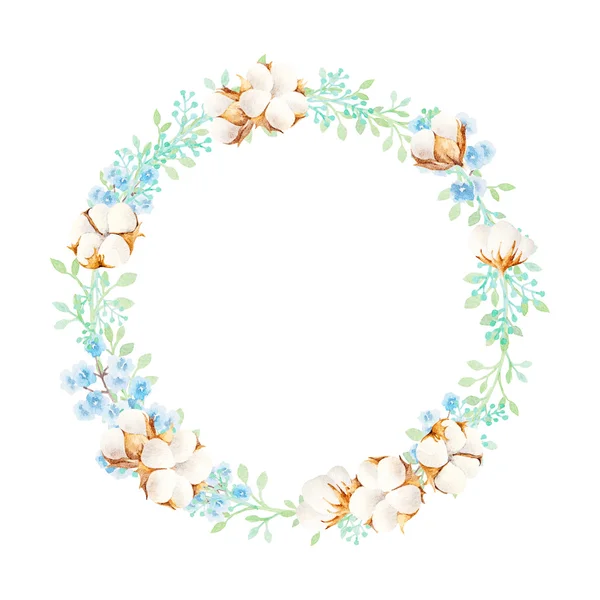 Hand drawn watercolor flower wreath — Stock Photo, Image