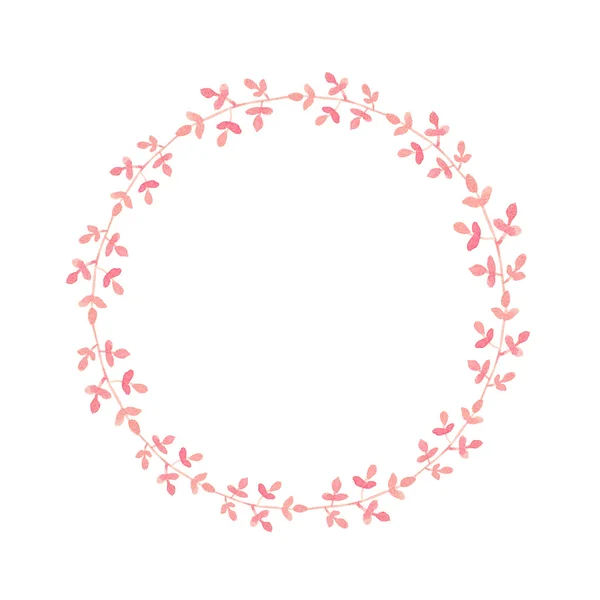 Hand drawn watercolor flower wreath — Stock Photo, Image