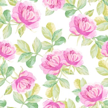 Suluboya çiçek deseni