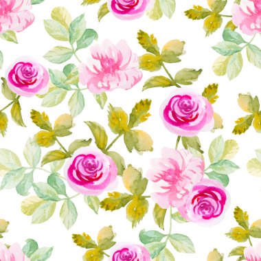 Suluboya çiçek deseni