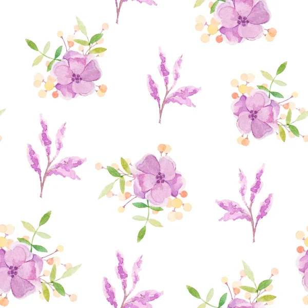 Kleurrijke bloemen naadloos patroon — Stockfoto