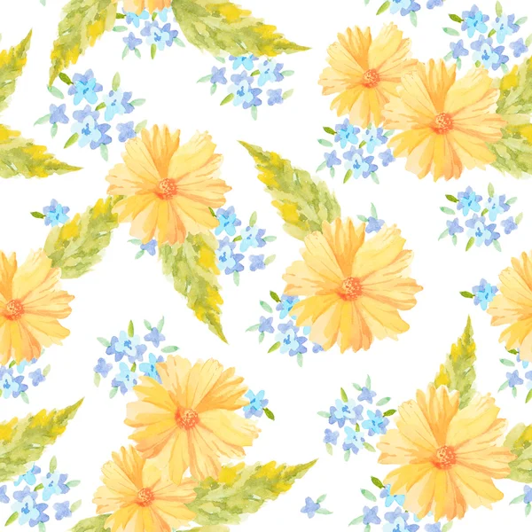 Watercolor floral pattern — Stock Photo, Image