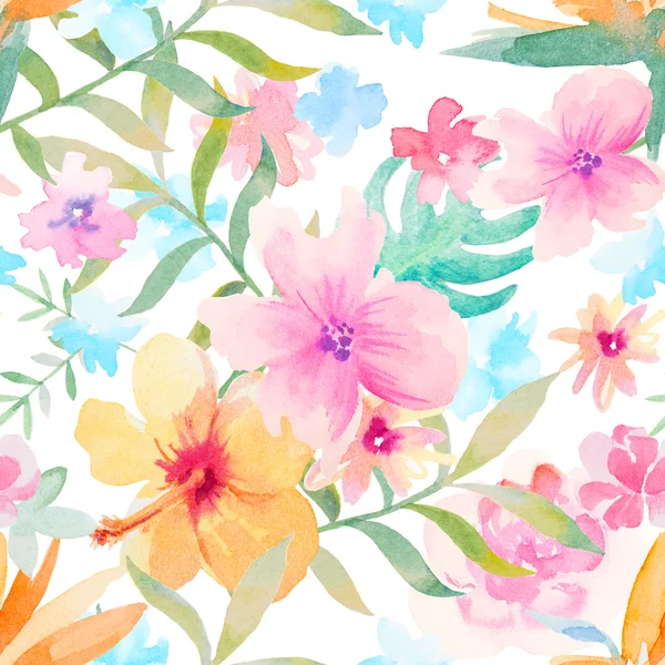 Aquarelle motif floral — Photo