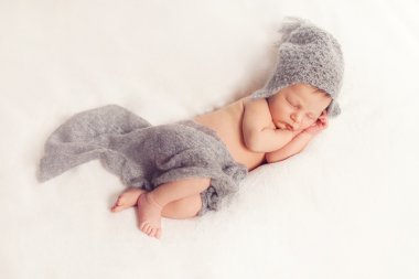 healthy newborn baby sleeping clipart