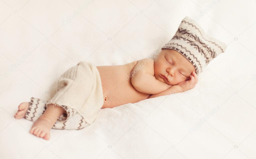 healthy newborn baby sleeping