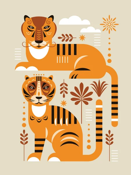 Animal Dibujos Animados Carácter Vector Ilustración — Vector de stock