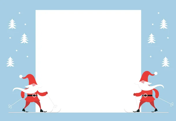 Tarjeta Navidad Fondo Vector Plano — Archivo Imágenes Vectoriales