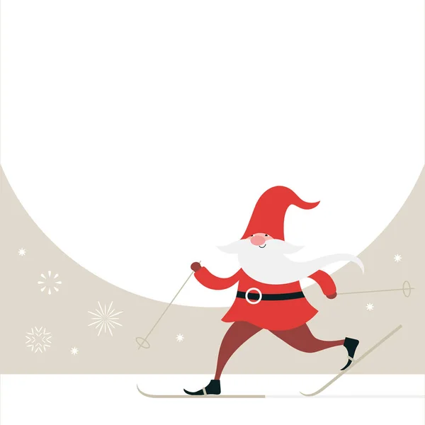 Χριστουγεννιάτικη Κάρτα Επίπεδο Διανυσματικό Υπόβαθρο — Διανυσματικό Αρχείο