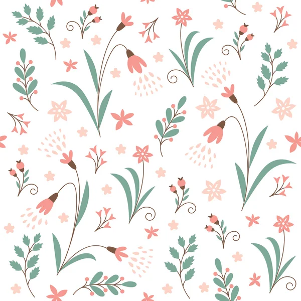 Seamless floral pattern — Stock Vector