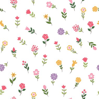 Renkli çiçek koleksiyonu