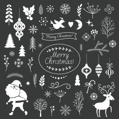 christmas grafik öğeleri kümesi