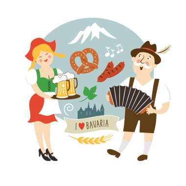 Oktoberfest label illustration
