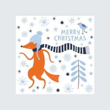 Tebrik Noel kartı fox ile