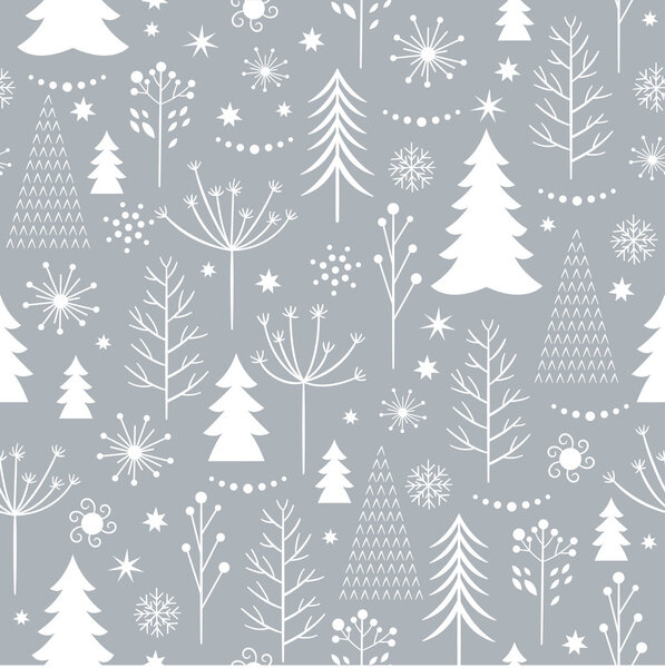 seamless gray Christmas pattern