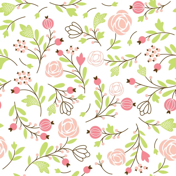 Motif floral sans couture — Image vectorielle