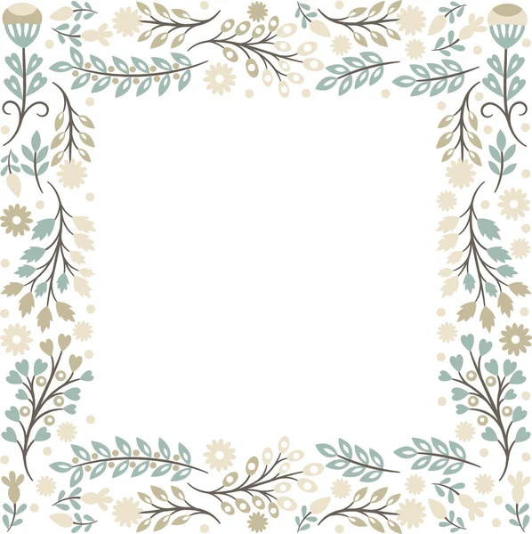 Mooie bloemen frame — Stockvector