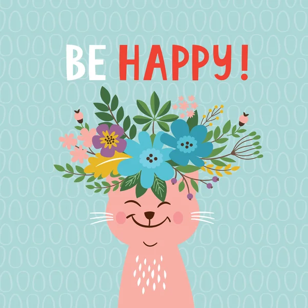 Be happy card design — Stock Vector