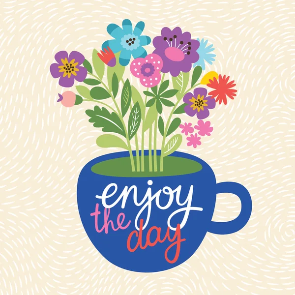 Greeting card  - enjoy the day — Stock vektor