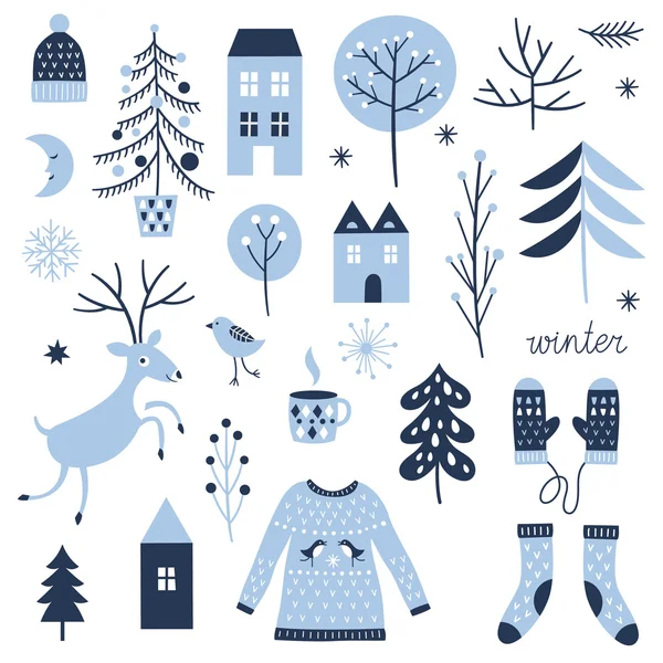 Set of Christmas graphic elements — Stock Vector