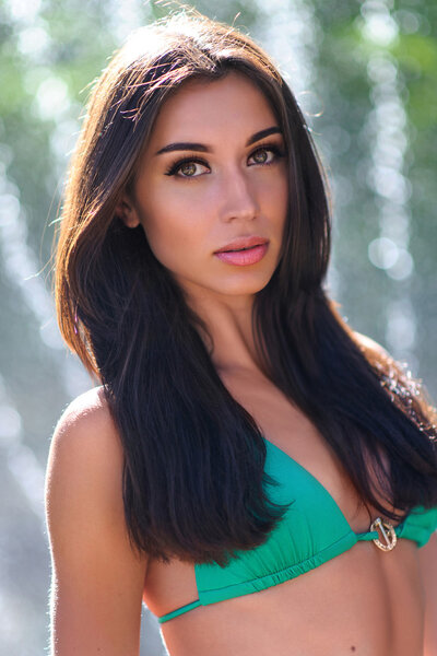 portrait of a beautiful sexy woman on the beach 