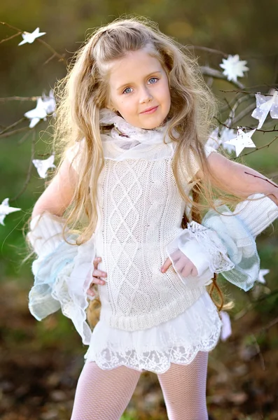 Portrait of little  girls iin a Christmas style — Stock Photo, Image