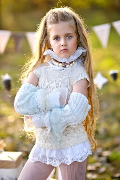 Retrato de meninas iin um estilo de Natal — Fotografia de Stock