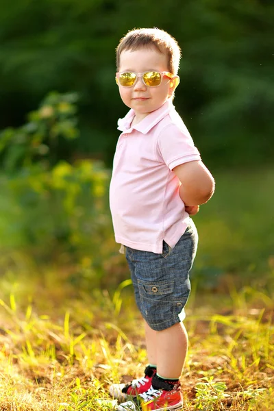 Portrait of cute little boy  in summer — Stock Photo, Image