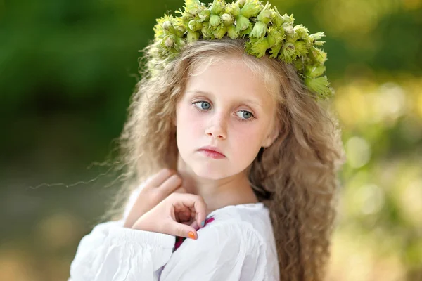 Portrait of a beautiful fashion little girl — Stock Photo, Image