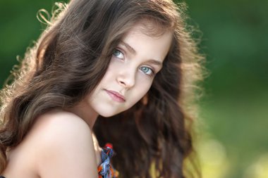 güzel moda kız portresi