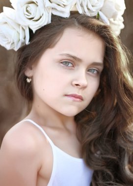 güzel moda kız portresi