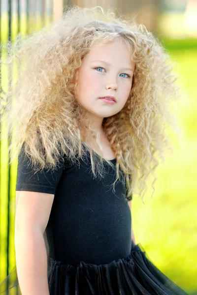 Portrait of a beautiful fashion little girl — Stock Photo, Image