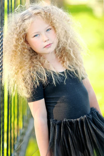 Portrait of a beautiful fashion little girl — Stock Photo, Image