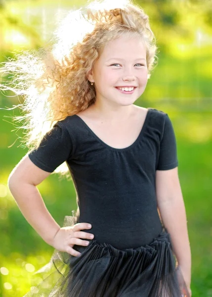 Portrait of a beautiful fashion little girl — Stock Photo, Image