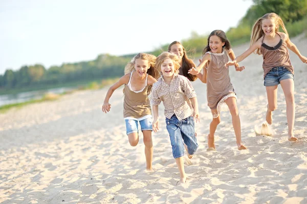 Portrait of children on the beach in summer Royalty Free Stock Photos