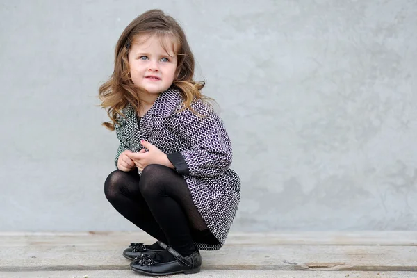 Portrait of a beautiful fashion little girl — Stock Photo, Image