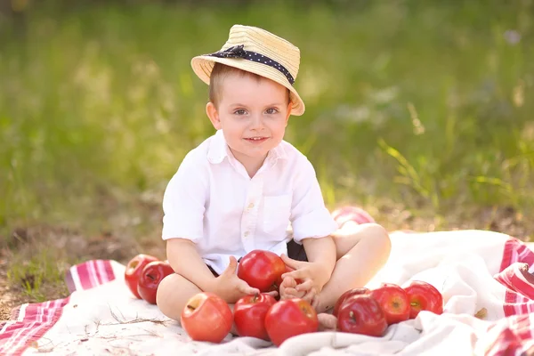 Portrait of a boy in the summer outdoors — Stock Photo, Image