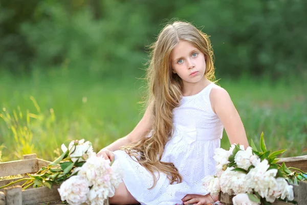 Porträt eines kleinen Mädchens im Sommer — Stockfoto