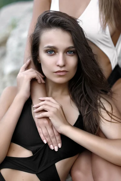 Portrait of a beautiful young model, sexy girl — Stock Photo, Image