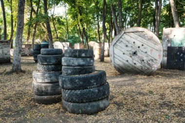 Çerçevesinde lastik olan paintball oyunları için temel