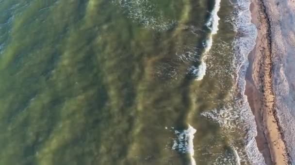 A tenger széle az esti napsütésben — Stock videók